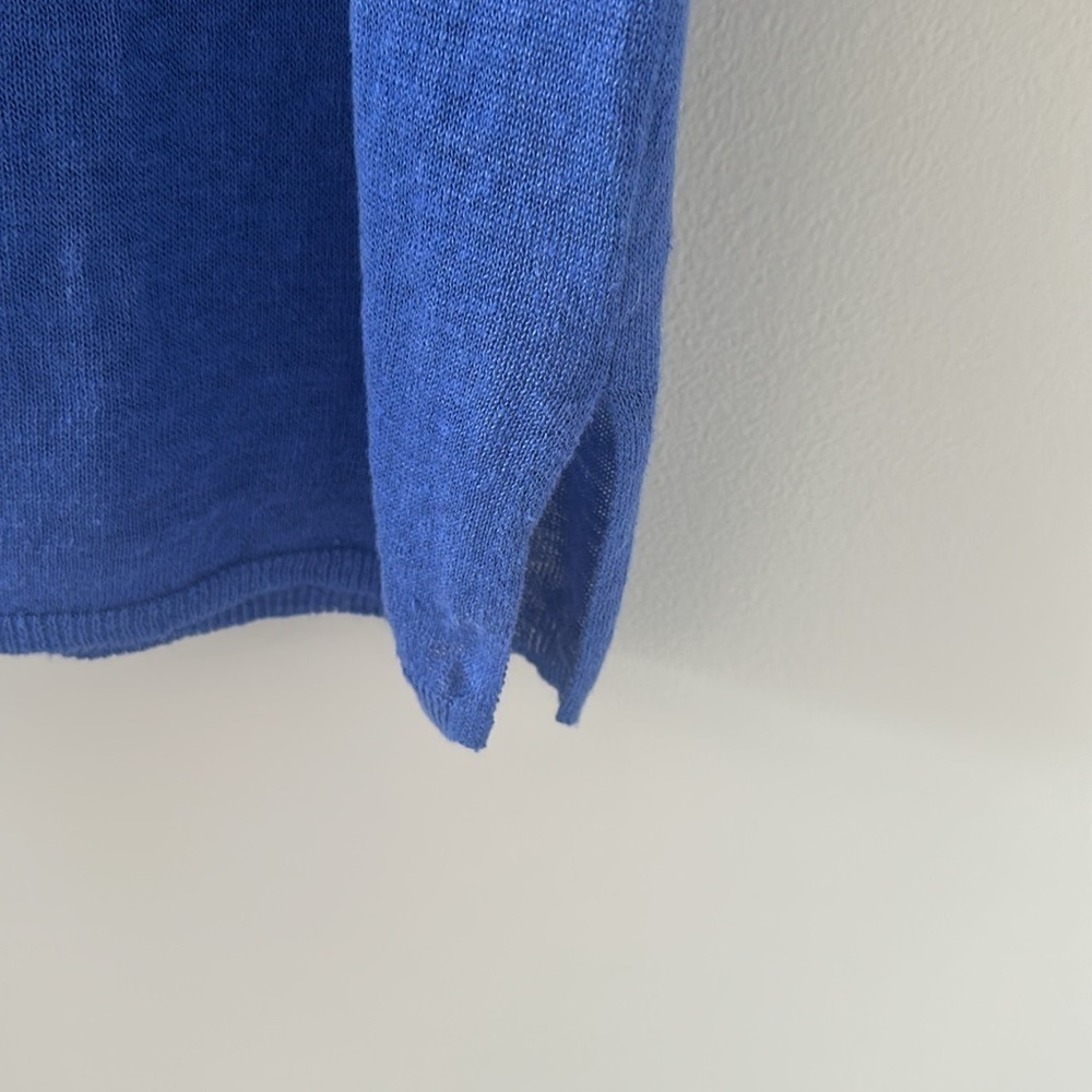 Tori Richard Women’s Royal Blue Linen Tunic Top Size Small Resortwear Coastal - Picture 4 of 7